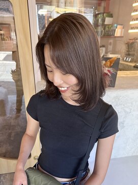イル(iru) 【iru /谷町/上本町】顔周りレイヤーに透明感アッシュブラウン♪
