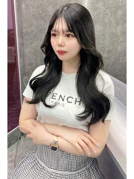 ランズ(LANDS) オリーブカラー顔周りカット 【韓国ヘア 大阪 梅田】