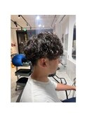 MEN'SHAIR/アップバング/ツーブロック/束感ショート/波巻き