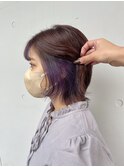 ラベンダー/インナーカラー/ダブルカラー/レイヤーカット