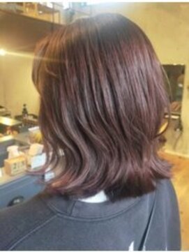 ヘアサロン レゴリス 都城店(REGOLITH) 『ツヤ感ピンクラベンダー　くびれミディアム　外ハネアレンジ』