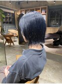 【ラインボブ×ブルーグレー】