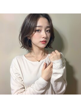 ルーチェヘアー 韓国風レイヤーボブ/江坂韓国/江坂ボブ/江坂ヘアアレンジ