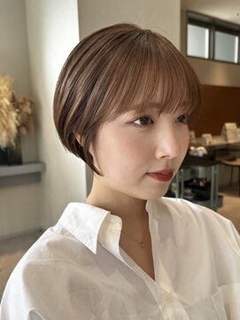 ノラ ギンザ(NORA GINZA) 丸みショートマッシュコンパクト黒髪ショート前髪あり