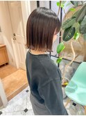 ◎シアーカラー切りっぱなしボブ