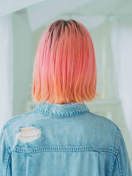 ロッソ 五反野店(Rosso) 切りっぱなしボブ×コットンキャンディーピンク[五反野]