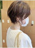 ●前下がりショートボブハンサムショートカットカラーパーマケア