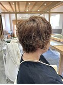 大人ショート×カジュアルパーマ