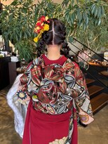 ビーワールド(B WORLD)&nbsp;成人式/編みおろし/ツインテール/和装