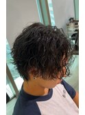 波巻きパーマ
