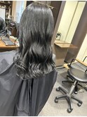 就活や実習もOK！透け感ブルーブラック！