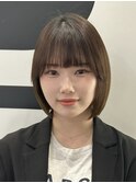 静岡ショートカット白髪染め切りっぱなしボブ大人ショートボブ