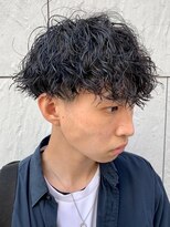 ジーニー 新百合ヶ丘(Genie)&nbsp;ダークアッシュニュアンスパーマ韓国マッシュベリーショート