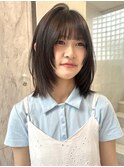お洒落なレイヤーカットハッシュカットレイヤーボブ渋谷