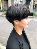 大人ショートボブ/ハンサムショート/前髪あり/30代40代50代