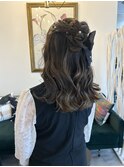 ハーフアップアレンジ