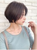 綺麗な丸みショートボブ