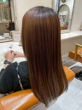 エミュー 大船店(emue) 大船駅ブラウン顔周りレイヤーカットオリーブベージュカラー◆