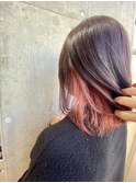 ラベンダーアッシュ×インナー ストロベリーミルク