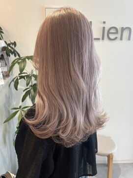 ダブルカラー/ブリーチ/ホワイトピンク/ミルクティーベージュ