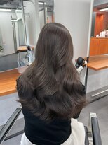 レブ 三条河原町(Reb,) ブリーチなしダブルカラーレイヤーカットミルクティーベージュ