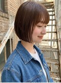 切りっぱなしボブ/大人ボブ