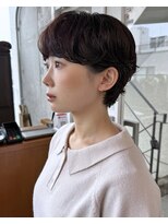 エムクランメイクス 原宿 表参道(m.clan MAKE'S) ショートパーマブラウンカラー