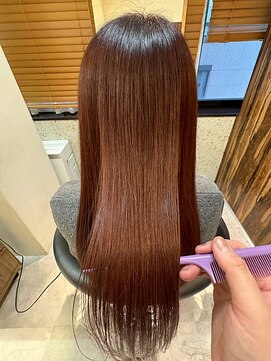 ヘアリゾート粋 トゥジュ 池袋東口店(tujuh) 艶髪ストレート/ブラウン/ロング/髪質改善