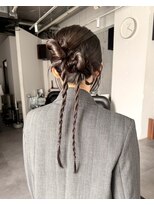 シティ(sity.) 天神 顔まわりレイヤーカット ヘアセット ブリーチなしカラー