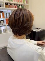ソシエ 福岡岩田屋店 ウォームブラウン×レイヤーボブ