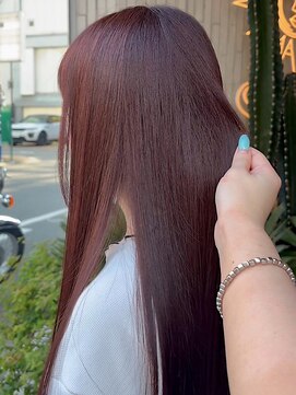 ヘアプレイスソル (HAIR PLACE SoL) 透明感カラー/艶髪/バイオレットブラウン/ロング
