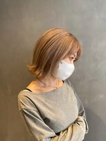 ノーヴァ バイ ボナ 前橋店(nova by bona) 【ハイトーン】透明感ミルクティーボブで小顔見え