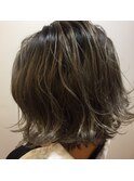 外ハネボブ×グレージュ