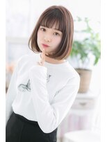 ミック 日暮里店(miq) シースルーバングニュアンスカラー小顔ミニボブb1