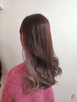 ツムグ 代官山 中目黒(TUMUGU) イヤリングカラーピンクベージュインナーカラーラベンダー