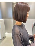 beige color×切りっぱなしBob【田本馨】