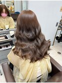 イメチェンハッシュカットフルバング似合わせレッドブラウン
