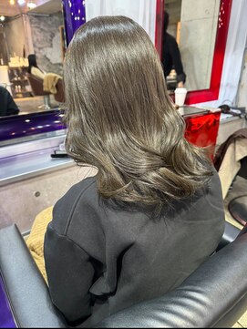 ヘアーデザイン アルエ(HAIR×design ARUE) 【ブリーチなしダブルカラー】【オリーブベージュ】