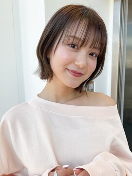 ロンド エスポワール 錦糸町(Lond espoir) ピンクブラウン美髪切りっぱなしボブ【ボブ/縮毛矯正/北澤華】