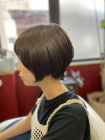 ヘアーサロン ピアニカ(hair salon PIANiCA)&nbsp;重ためショートボブ×赤み消しアッシュカラー