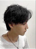 波巻きスパイラルパーマツイストスパイラルパーマメンズマッシュ
