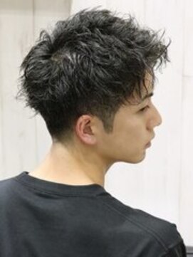 ヘアーアンドグルーミング ヨシザワインク(HAIR&GROOMING YOSHIZAWA Inc.) メンズツイストスパイラルパーマツーブロックアップバング爽やか