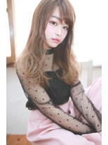 ラフィス ヘア ルー 福山2号店(La fith hair ruu.)&nbsp;【La fith】ミルクティアッシュ×セミロングスタイル