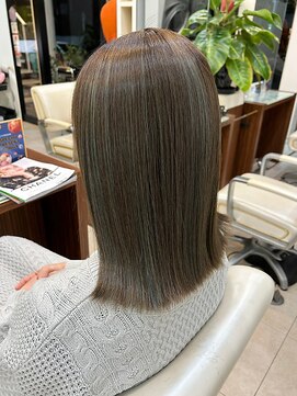 ヘアーアンドエステ ハラダ 滝ノ水店(Hair&Esthe Harada) 透明感グレージュ/ミディアム/髪質改善