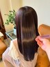 【自然でまっすぐなツヤ髪へ】カット+ダメージレスストレート+トリートメント
