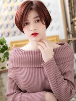 カバーヘア ブリス 志木南口駅前店(COVER HAIR bliss)&nbsp;デザインカラーベビーピンクボブショートc7志木20代30代40代