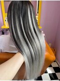 人毛シールエクステ50枚+ブリーチカラー