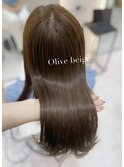 上品なカラーオリーブベージュしてみませんか？YURI/博多美容室