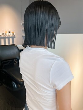 ヘアーエスクールシーユー 枚方T-SITE店(hair S.COEUR×Cu) 丸くないボブ/ヘイリーボブ/切りっぱなしボブ/大阪枚方美容室