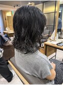 ドライパーマゆるめパーマウルフパーマミディアムパーマ銀座暗髪